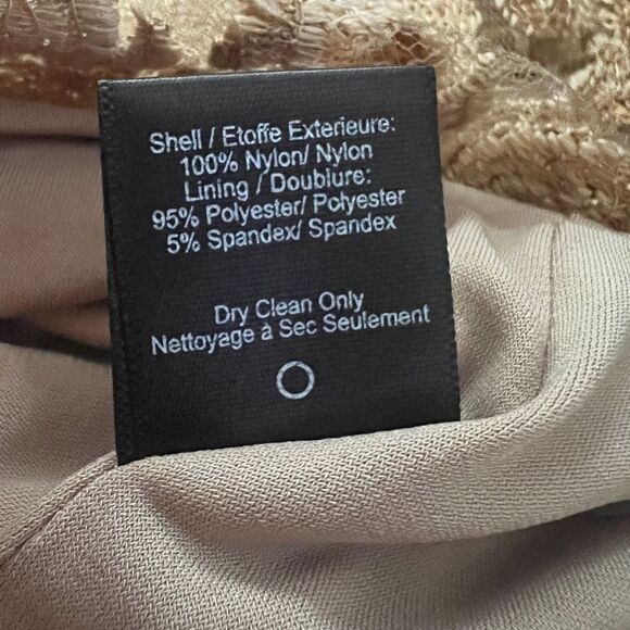 Dress the Population Fit & Flare Gold Lace Sequin Cocktail Mini Dress Size Small - Picture 7 of 8